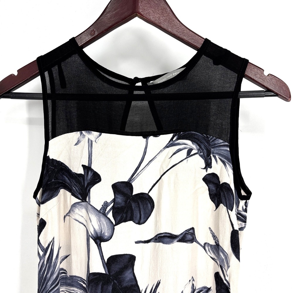 Dorothy Perkins Dress Womens 4 Floral Sleeveless Viscose Old Money Timeless - Picture 3 of 10